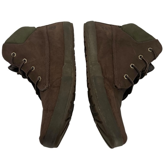Timberland Timbuk2 Brown Leather Olive Lace Up Comfort Chukka Boots Women’s 10 - Picture 11 of 16